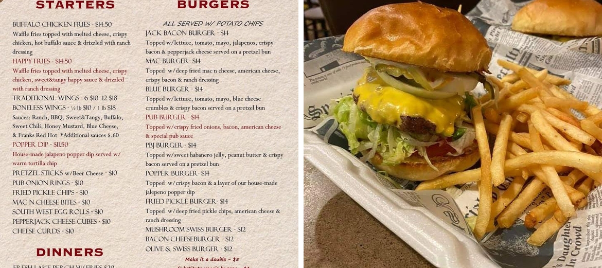Ludington Pub Menu